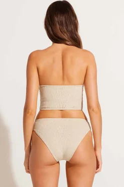 Vitamin A Harper Bandeau Natural Calico Crochet