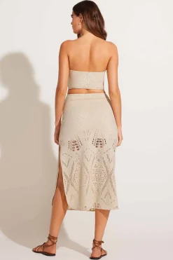 Vitamin A Harper Skirt Natural Calico Crochet