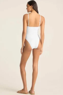 Vitamin A Jenna One Piece White Seersucker Stripe