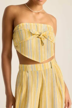 Vitamin A Joni Scarf Top Sunny Skies EcoLinen