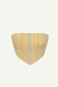 Vitamin A Joni Scarf Top Sunny Skies EcoLinen