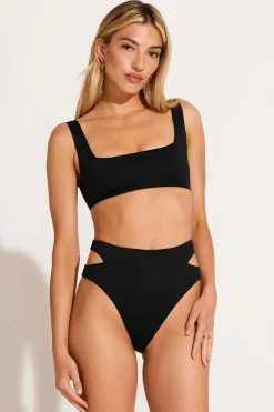 Vitamin A Mika Bralette Top Black EcoLux