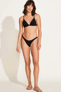 Vitamin A Moss Bralette Top Black EcoRib