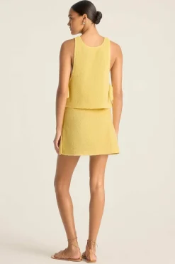 Vitamin A Oasis Wrap Skirt Banana Cream Harbor Terry