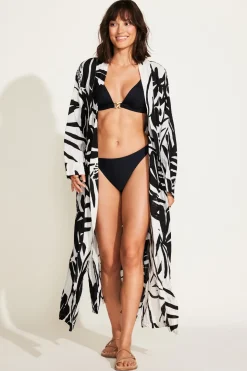 Vitamin A Palmilla Robe Graphic Jungle EcoLinen