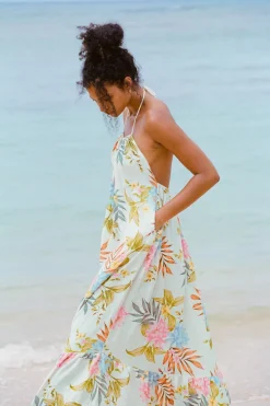 Vitamin A Petra Maxi Dress Summer Bloom Ecolinen