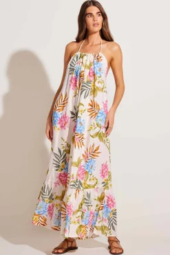 Vitamin A Petra Maxi Dress Summer Bloom Ecolinen
