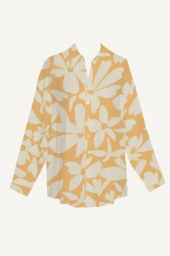 Vitamin A Playa Boyfriend Shirt Citrus Flower EcoLinen