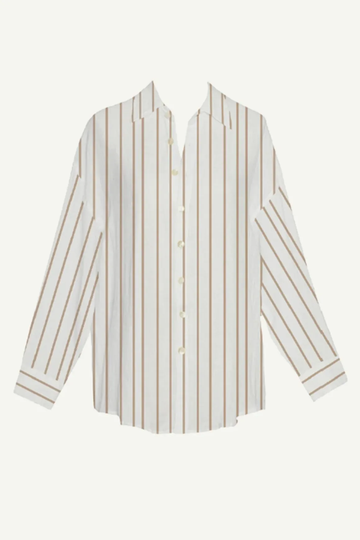 Vitamin A Playa Boyfriend Shirt Boardwalk Stripe EcoLinen