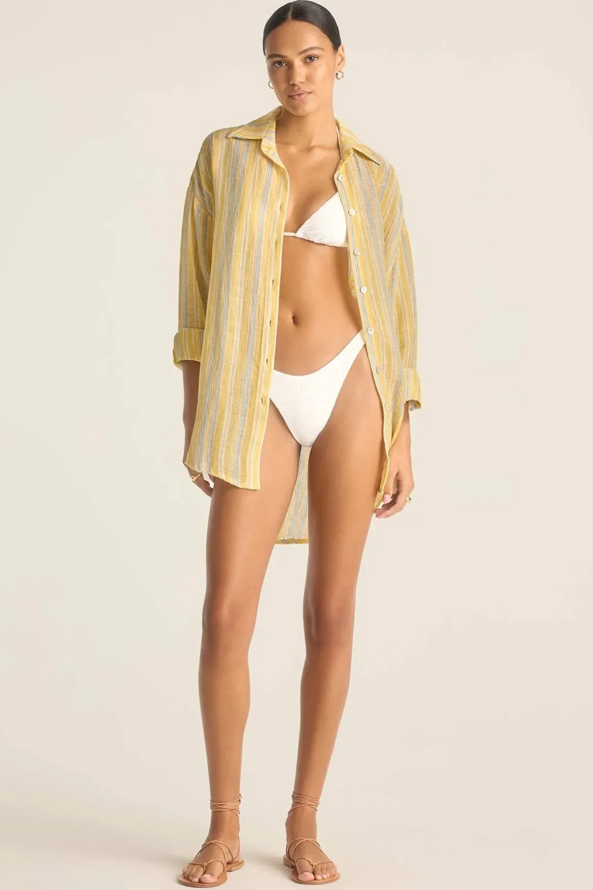 Vitamin A Playa Boyfriend Shirt Sunny Skies EcoLinen