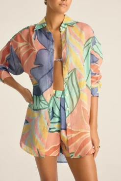 Vitamin A Playa Boyfriend Shirt Retro Jungle EcoLinen
