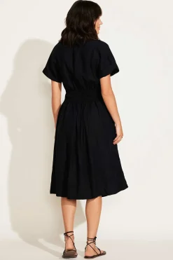 Vitamin A Playa Cut Out Dress Black EcoLinen