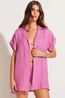 Vitamin A Playa Pocket Blouse Bubblegum Ecolinen
