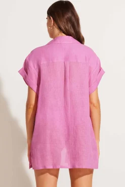 Vitamin A Playa Pocket Blouse Bubblegum Ecolinen