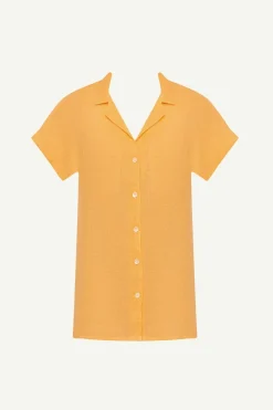 Vitamin A Playa Pocket Blouse Creamsicle EcoLinen