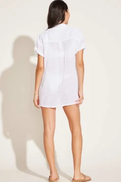 Vitamin A Playa Pocket Blouse White EcoLinen