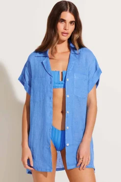 Vitamin A Playa Pocket Blouse Dream Blue Ecolinen