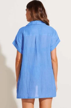 Vitamin A Playa Pocket Blouse Dream Blue Ecolinen