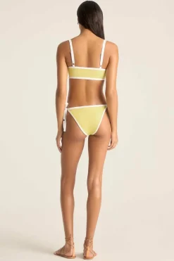 Vitamin A Poppy Bralette Top Banana Cream Beachside Terry
