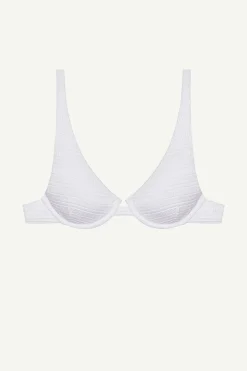 Vitamin A Rossi Underwire Top White Seersucker Stripe