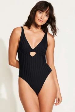 Vitamin A Rossi Underwire One Piece Black SuperRib
