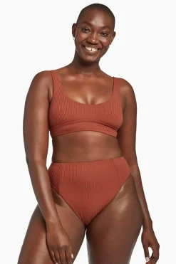 Vitamin A Sienna High Waist Bottom Copper Brown EcoRib