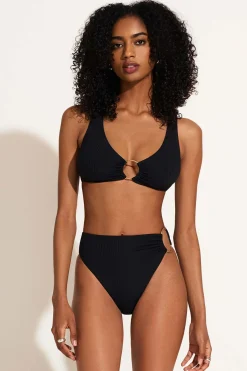 Vitamin A Skylar Top Black EcoRib