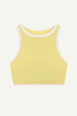 Vitamin A Summer Crop Top Banana Cream Beachside Terry
