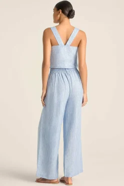 Vitamin A Tallows Crop Top Summer Stripe EcoLinen