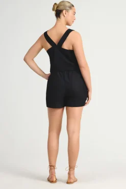 Vitamin A Tallows Linen Short Black EcoLinen