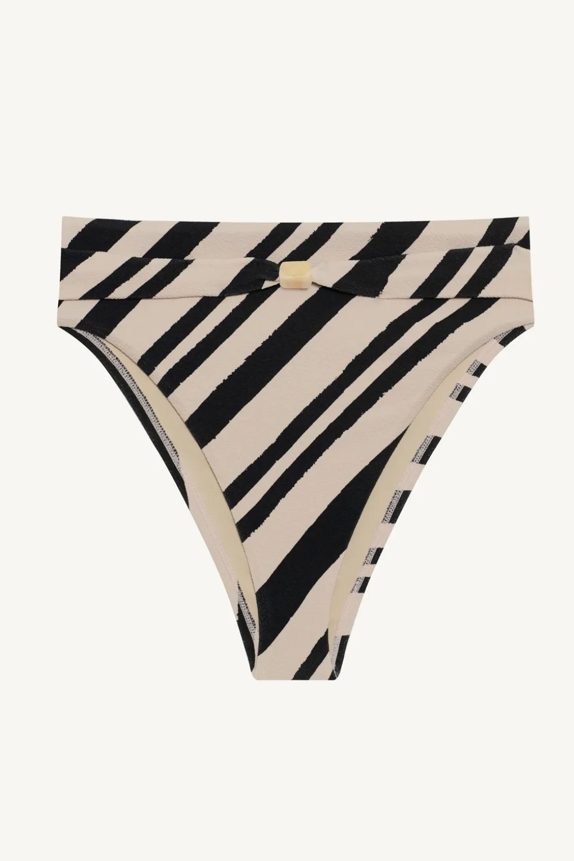 Vitamin A Terra High Waist Bottom Sandbar Stripe Crepe Texture