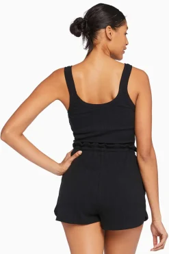 Vitamin A Thalia Organic Rib Shorts Black Organic Rib