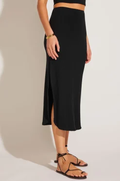Vitamin A Thalia Skirt Black Organic Rib