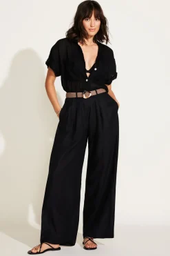 Vitamin A The Getaway Pant Black EcoLinen