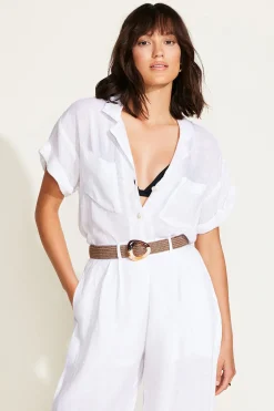 Vitamin A The Getaway Pant White EcoLinen