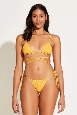 Vitamin A Upcycled Sol Wrap Top Iced Mango EcoRib