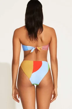 Vitamin A Ursula Bandeau Top Abstract Colorblock EcoRib BT